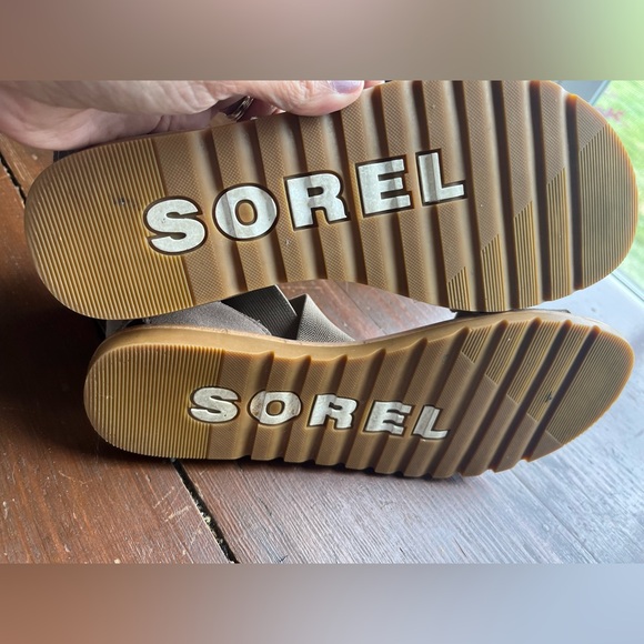 Sorel ella sandal ash brown leather size 7.5 - Picture 4 of 5